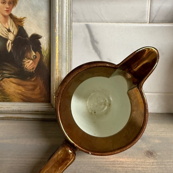 Antique Victorian English  Pottery Copper Luster Ware Jug/Pitcher 1840 - Picture 9 of 10